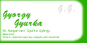 gyorgy gyurka business card