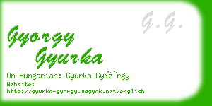 gyorgy gyurka business card